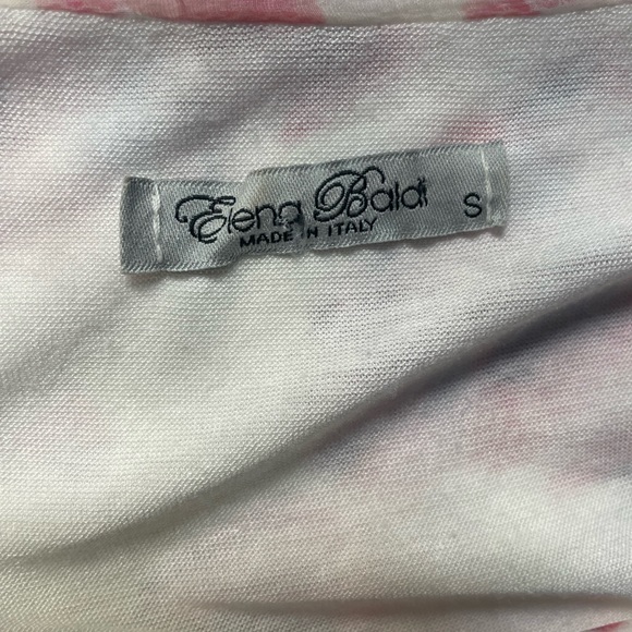 ELENA BALDI/EUC Sheer Silk Blouse Lined Floral - Picture 9 of 9